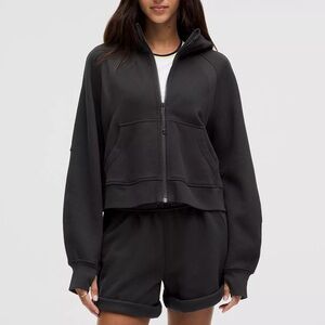 lululemon black oversized full zip scuba